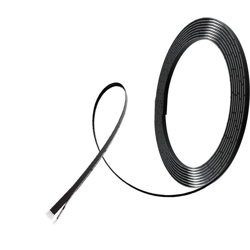 BNTECHGO 28 Gauge Silicone Ribbon Cable Flexible 6P Black 25