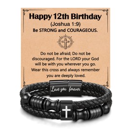 UNGENT THEM 12 Year Old Boy Birthday Gifts for 12 Year Old Boys Happy 12th Birthday Decorations Bracelet