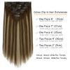 Caliee Real Hair Extensions Clip in Human Hair Double Weft