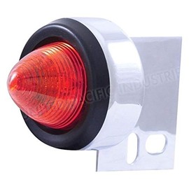United Pacific 10995 9 LED Beehive Mud Flap Hanger End Light w/Grommet - Red LED/Red Lens