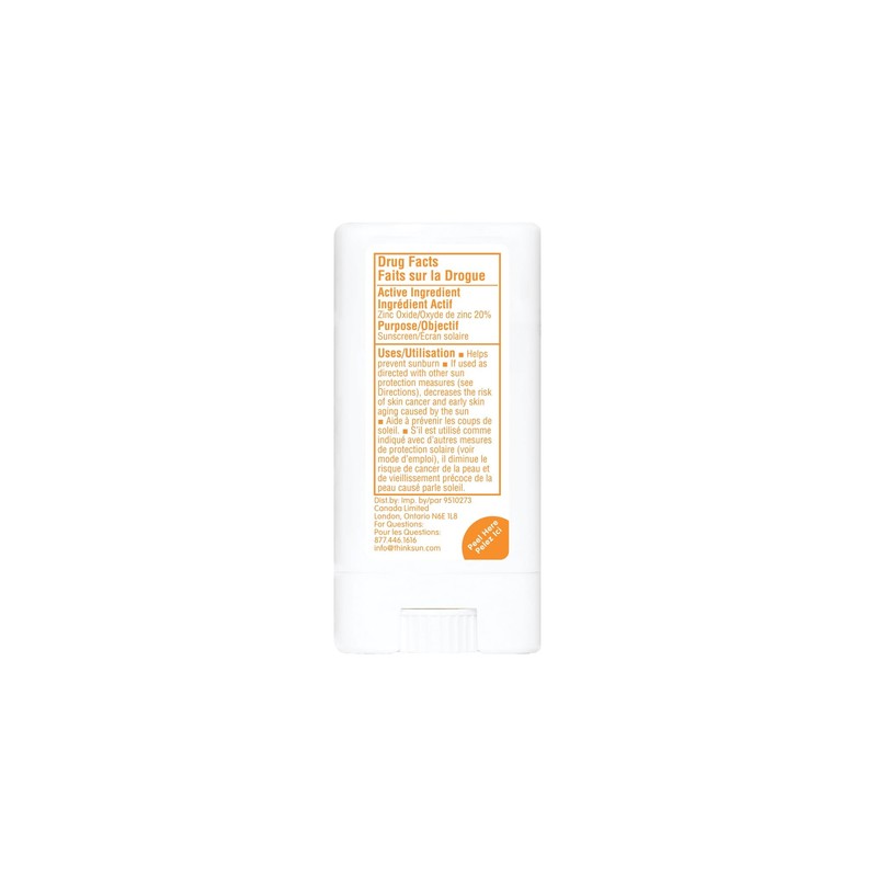 thinkbaby Sunscreen Stick, White/Orange, 0.64 Ounce (2 pack)
