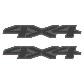 GOLD HOOK 4x4 Decals for Chevy Silverado, Replacement Bedside Stickers Premium Series (Metallic Finish), Set of 2 (Black)