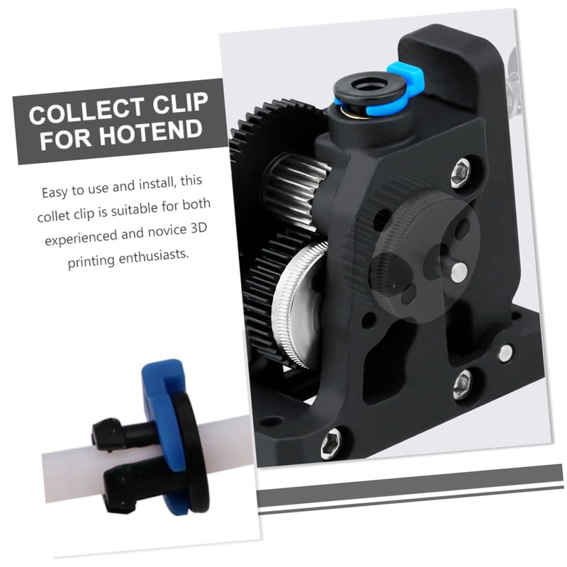 Baluue 5sets Printer Hotend Clip and Collet Tube Coupling for