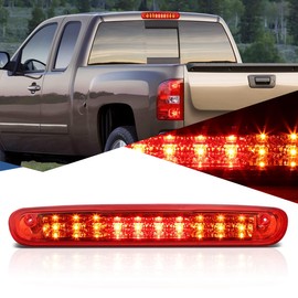 Auto Dynasty Dual Row LED Red Housing 3rd Third Tail Brake Light Cargo Lamp Compatible with Chevy Silverado GMC Sierra GMT900 07-14