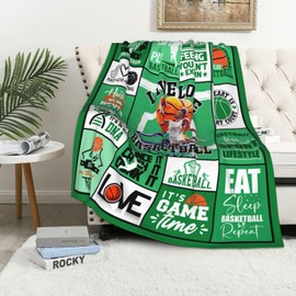 Soft Cozy Basketball Team Gifts Blanket - 60" X 50" for Boys & Men