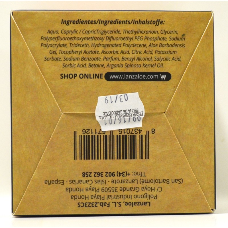 Lanzaloe Argan Oil Cream with Aloe Vera 200 ml