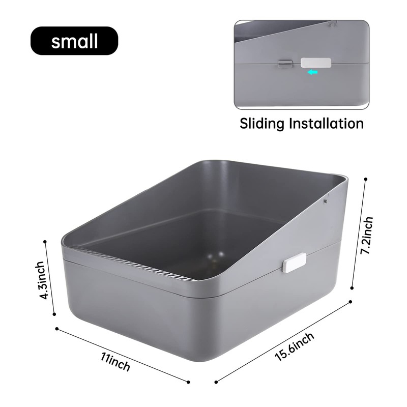 Sfozstra Cats Litter Box Low: Open Sifting Design -Tracking Space