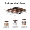 Solar Post Cap Lights,Outdoor Deck Fence Post Lights,Powerful Lithium Battery