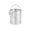 H&H Alessandro Borghese The Luxury Simplicity Basket, Stainless Steel, Steel,