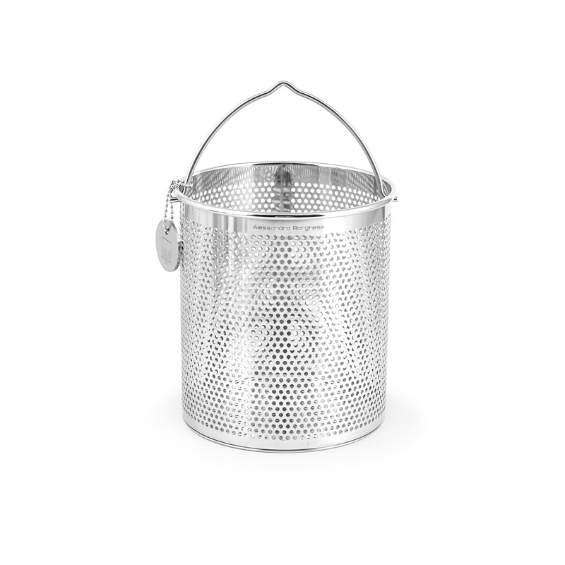 H&H Alessandro Borghese The Luxury Simplicity Basket, Stainless Steel, Steel,