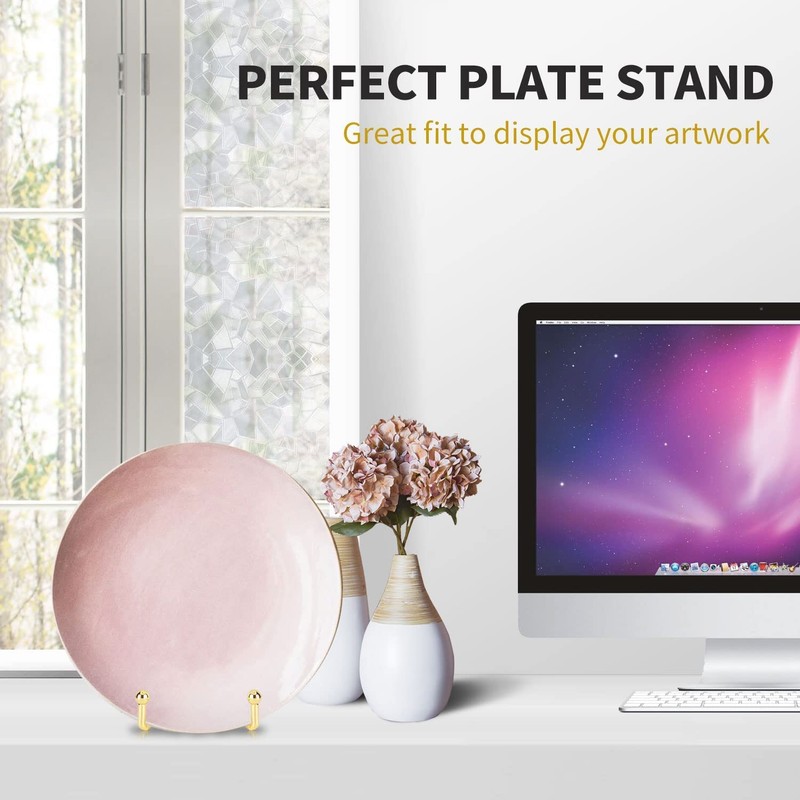 3 Pack Plate Stands for Display, 6 Inch Picture Stand