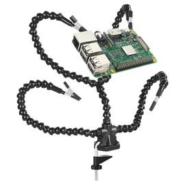 Helping Hands Soldering Station, Flexible Adjustable Third Hand Soldering Station PCB Holder with Table Clamp Soldering Tool for Electronic Repair Soldering Crafts