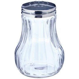 Ibili Cheese Shaker 250 ml of Stainless Steel/Glass, Stainless-Steel, Transparent/Silver, 9 x 9 x 12 cm