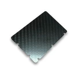 M&M Smartek Carbon Card with 5 Notches in Credit Card Format (86 x 54 mm) Made of Real Carbon Fibre in Black