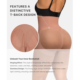 SHAPELLX Plus Size Tummy Control Shapewear Waist Cincher Girdle Butt Lifting Body Shaper Shorts Women's Shapewear Brown
