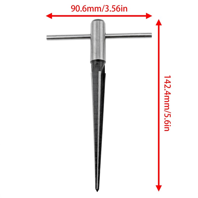 Yocimango Tapered Reamer 1/8-1/2(3-13mm) for Reaming Taper Holes on Boards