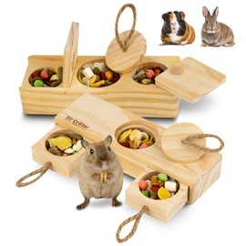 Guinea Pig Toys, Hamster Enrichment - rabbit toys for boredom, Hamster Enrichment Toys, Rabbit Puzzle Toy, Rabbit Enrichment Toys, Guinea Pig Foraging Toys, Rabbit Toys for Bunnies (2 Pcs)