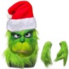 MIMIKRY Griesgram Latex Mask with Santa Hat Plus Gloves for