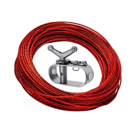 Bogoro Wire Tension Rope for Pool Tarpaulins, Wire Rope Tensioner with Steel Cable Coated 2 mm (21 m), for Pool Tarpaulin, Garden Covers, Many More Threaded Rope Tensioner Set with Tension Wire,