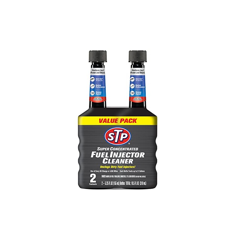 STP Super Concentrated Fuel Injector Cleaner, Bottled Injector Cleaner Unclogs