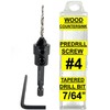 FTG USA Countersink Drill Bit for Wood with Tapered Drill