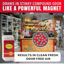 SMELLEZE Natural Chemical Odor Eliminator Powder: 2 lb. Bottle. Rid Carpet Odor