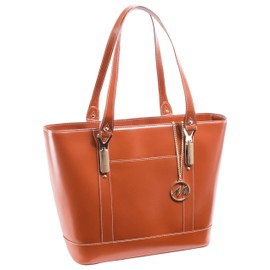McKLEIN Leather Ladies' Tote with Tablet Pocket- ARYA- Brown