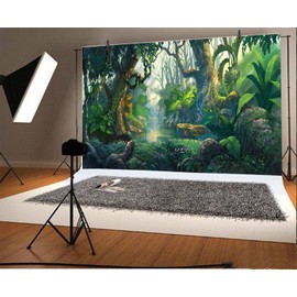 Yeele 5x4ft Fairy Tales Backdrop for Photography Fantasy Fairyland Tropical Virgin Forest Jungle Sunlight Flowers Background Kids Birthday Party Photo Booth Shoot Vinyl Studio Props