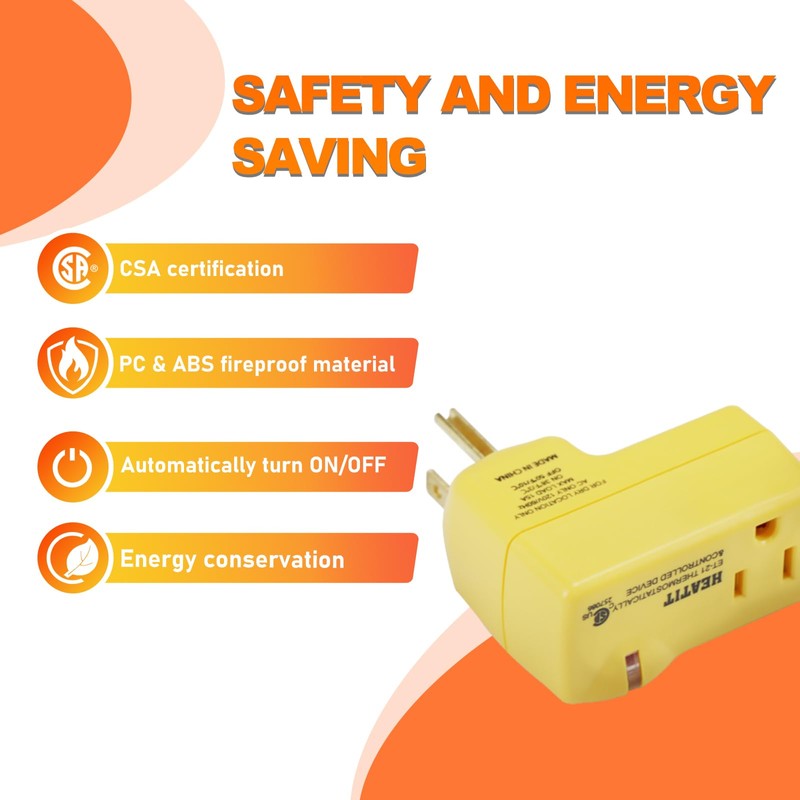 HEATIT ET-21 2-Piece Set Freeze Thermostatically Controlled Outlet On at