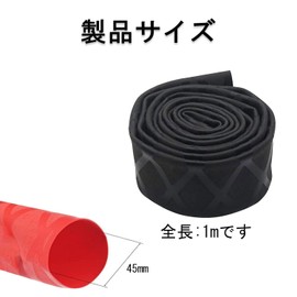 rubber grip heat shrink tube heat shrink tube fishing rubber grip heat shrink tube rod grip non-slip textured fishing rod badminton tennis billiard rod insulation properties black