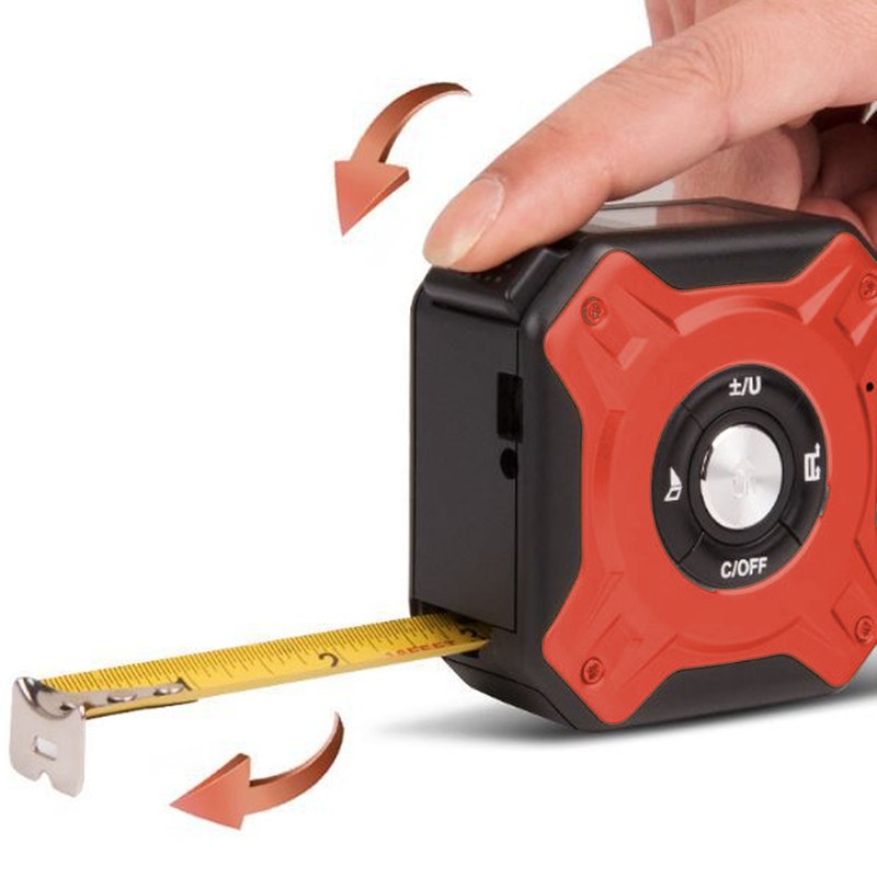 Digital Laser Tape Measure Aluminum Alloy Rechargeable 131FT Laser Measuring