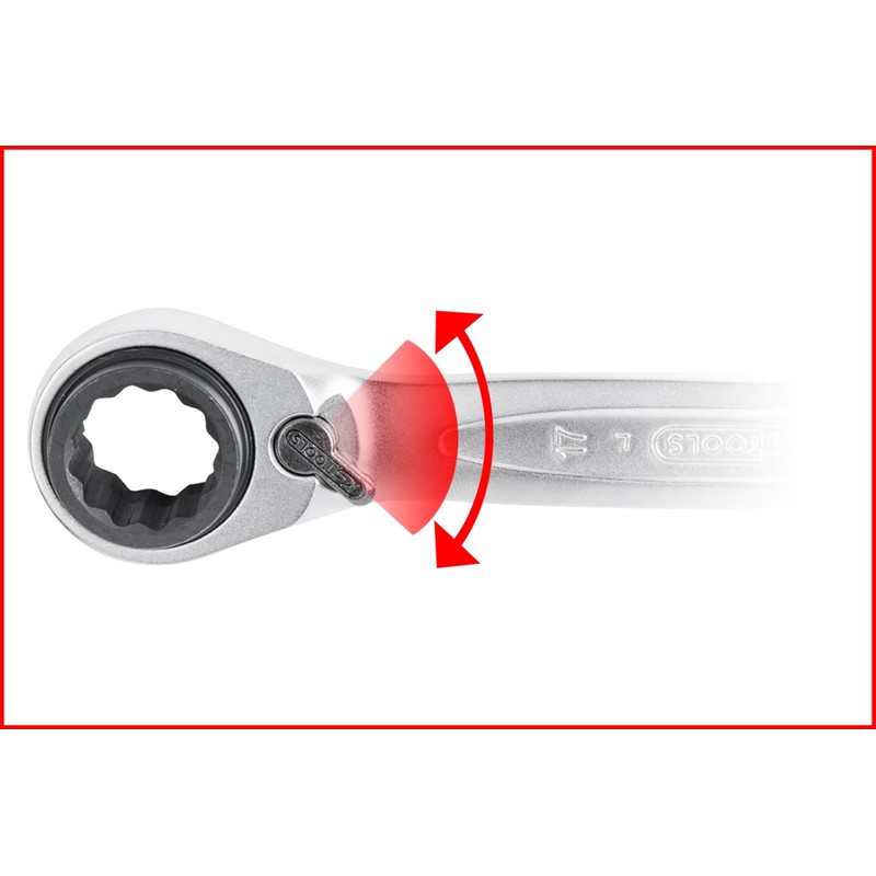 KS Tools 503.4565 4 in 1 GEARplus reversing double ratchet