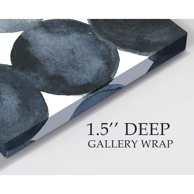 Blue Grey Density II' Gallery Wrapped Canvas Abstract Wall Art