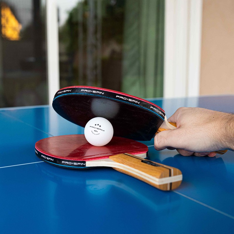 PRO-SPIN Ping Pong Paddles - High-Performance Set with Premium Table