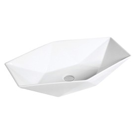 Karran VC-602-WH Valera 25" Vitreous China Vessel Bathroom Sink in White