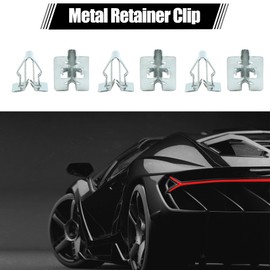 X AUTOHAUX 20pcs Universal Car Console Dash Trim Metal Retainer Clips Rivets
