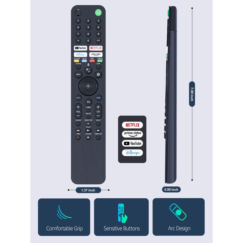 RMF-TX520U MG3-TX520U Replacement Remote Control with Voice Compatible for Sony