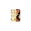 Gold Chunky Dangle Earrings for Women, Gold Plated Irregular Leaf