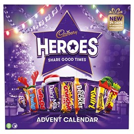 Cadbury Heroes Advent Calendar 230g Christmas Festive 24 Chocolate Countdown (Pack of 1)
