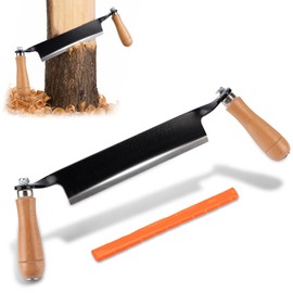 8 Inches Draw Knife Debarking Tool for Woodworking, Straight Draw Shave Knife Wood Carving Hand Tool for Tree Bending Broach Peeling, Whittling, Shaping, Detailing, Stripping