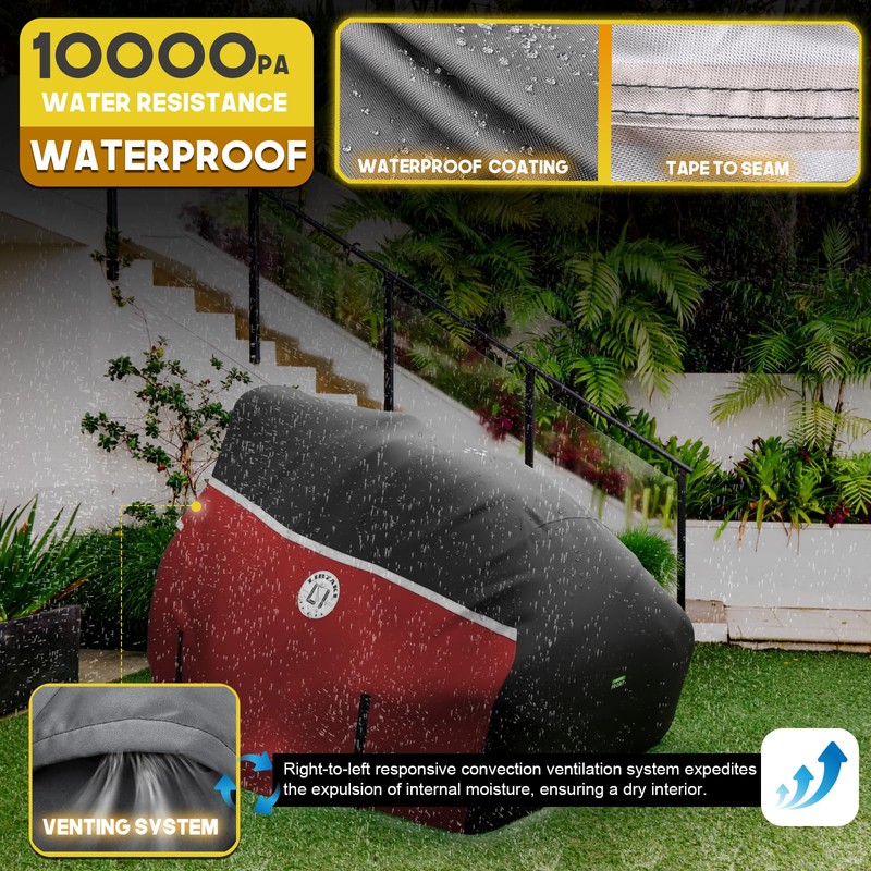 LI LIBZAKI 420D Zero Turn Mower Cover ,Waterproof 420D Marine