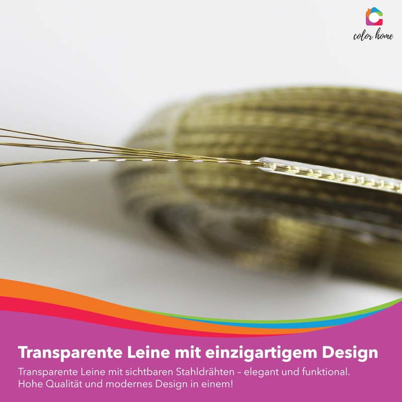 Colorhome Clothesline Clothes Line Stretch Free Weather-Resistant Heavy Duty with