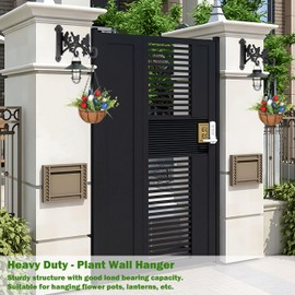 KEHOUXRE 4 Pack Plant Hanger Hook,Outdoor & Indoor Hanging Basket Hooks,9in Metal Plant Wall Hanger,Plant Bracket Hook for Hanging Plants,Bird Feeder,Lantern