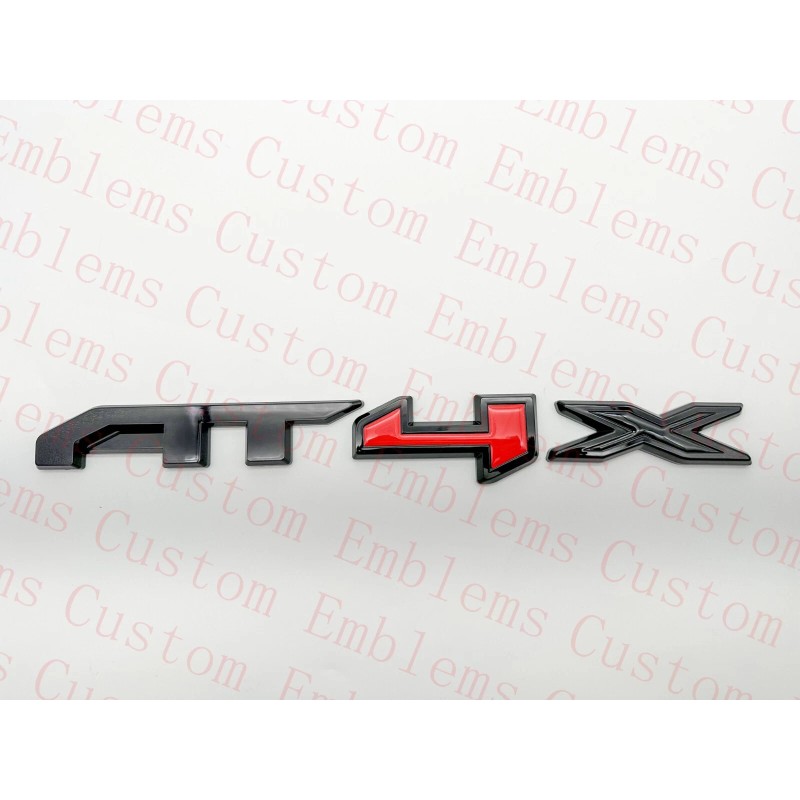 Auto Front Grill Gloss Black Red AT4X OVERLAY Emblem 2023+