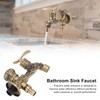 Water Tap 2 Handles 1 Hole Oil Rub Antique Dragon