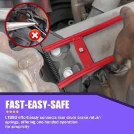 Chelhead Brake Spring Tool Rear Drum Heavy Duty Brake Removel Adjustment Tool Compatible with Semi Truck Trailer Tractor Drum Brake Spring Pliers LT890 (Red)