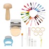 FMTYAOIU Darning Mushroom for Socks 14 Hooks Small Weaving Darner