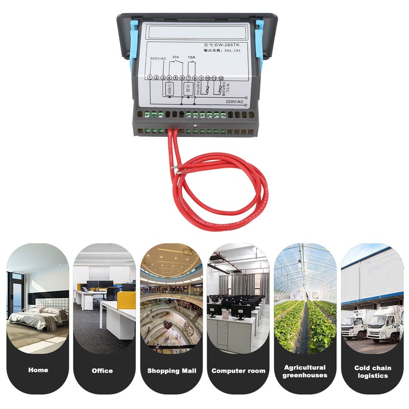 Touch Smart Thermostat Dual Display Digital Refrigeration Defrost Temperature Controller