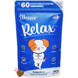 Waggys Relax, Relajante Natural para Estrés y Ansiedad en Perros, 60 pzs