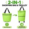 Foldable Shopping Cart Bag for Grocery Runs – 2-in-1 Rolling